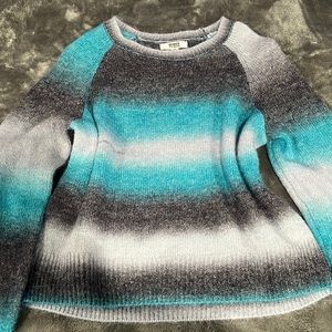 Blue & Grey Steve Madden Fuzzy Knitted Sweater